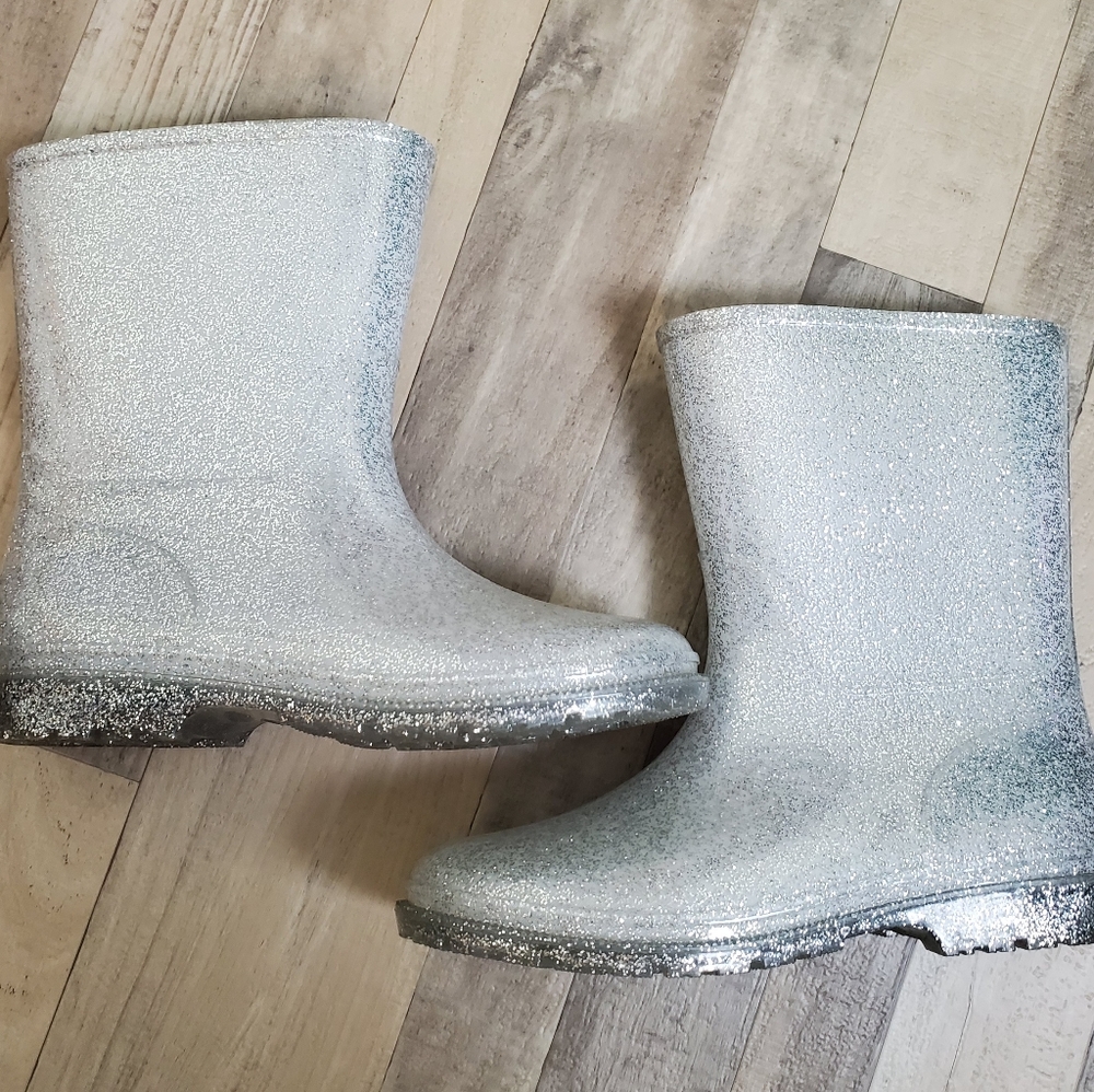 Youth Sz 3 Gymboree Glitter Rain Boots